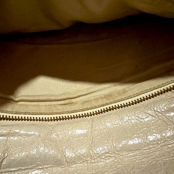 TORY BURCH Reva Leather Shoulder Clutch Purse Bag Metal Chain Detail - Picture 5 of 6